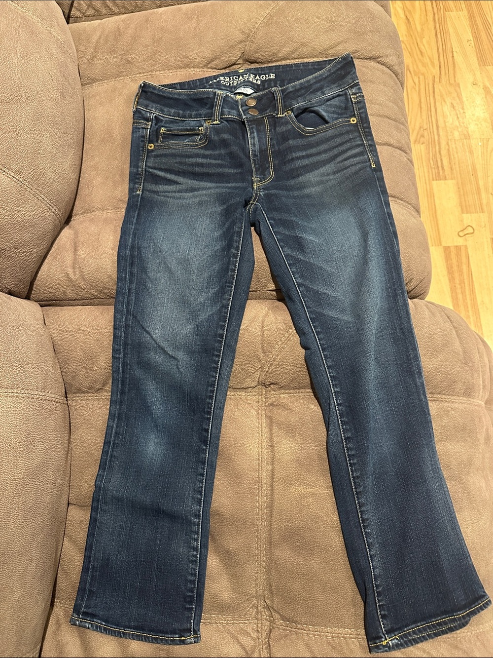American Eagle Outfitters Women's Dark Blue Boot Cut Jeans